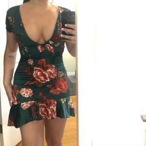 Floral Green Dress
